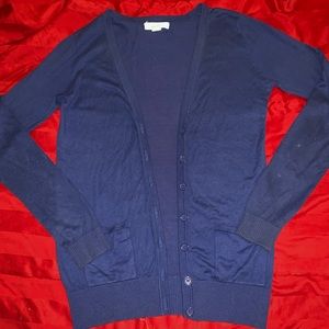 Blue cardigan